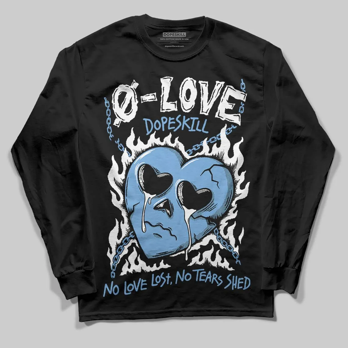 Melo 12s DopeSkill Long Sleeve T-Shirt Crying Heart Graphic sold by DopeSkill product image thumbnail 2