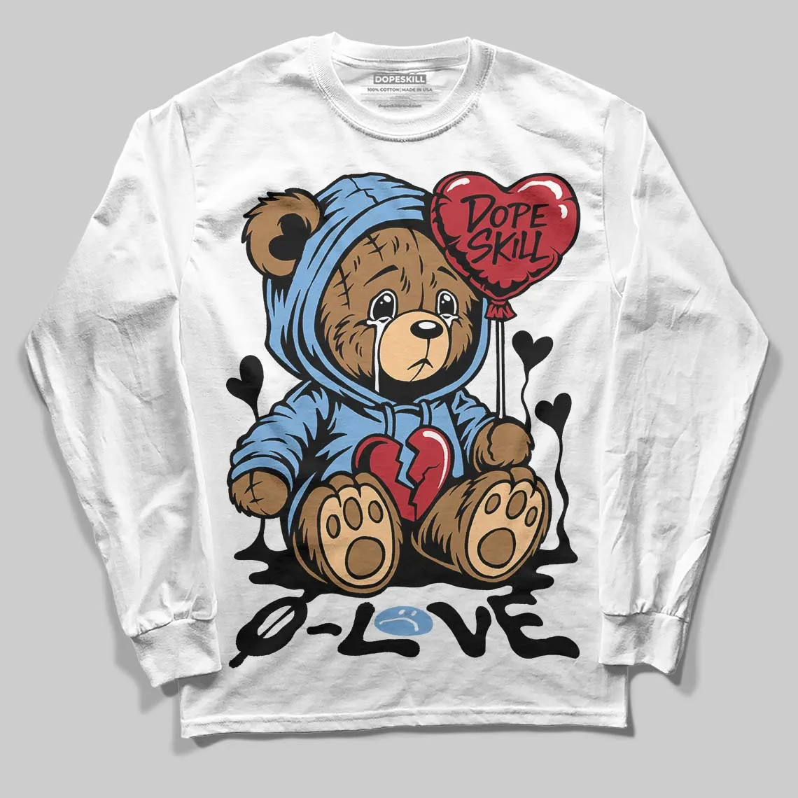 Melo 12s DopeSkill Long Sleeve T-Shirt Broken Bear Graphic sold by DopeSkill