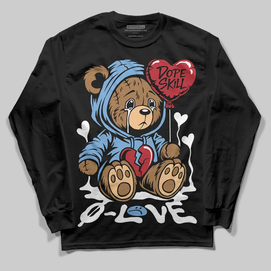 Melo 12s DopeSkill Long Sleeve T-Shirt Broken Bear Graphic sold by DopeSkill product image thumbnail 2