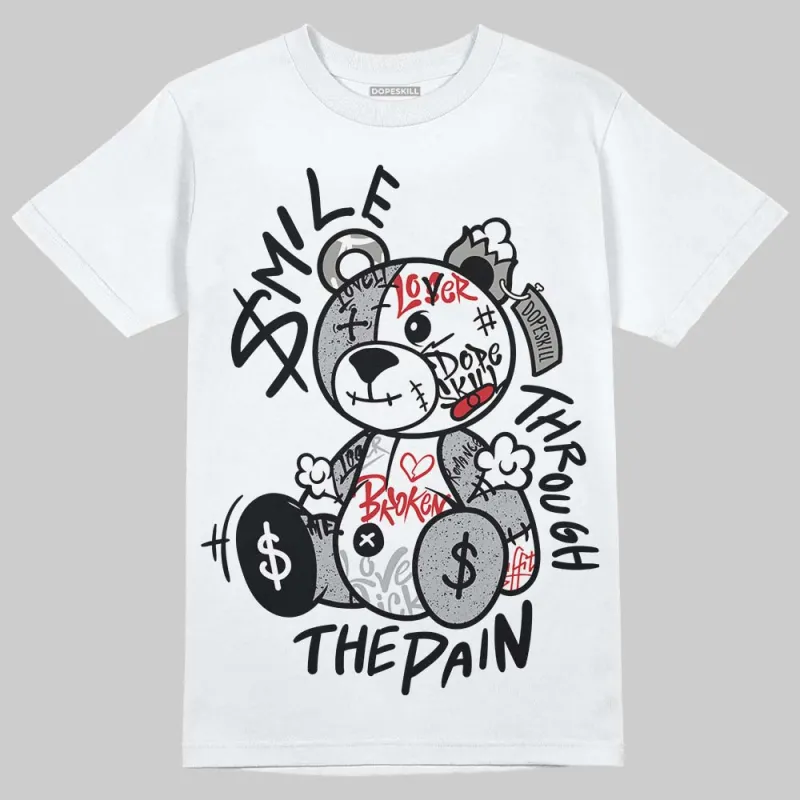 White Cement 4s DopeSkill T-Shirt Smile Through The Pain Graphic sold by DopeSkill