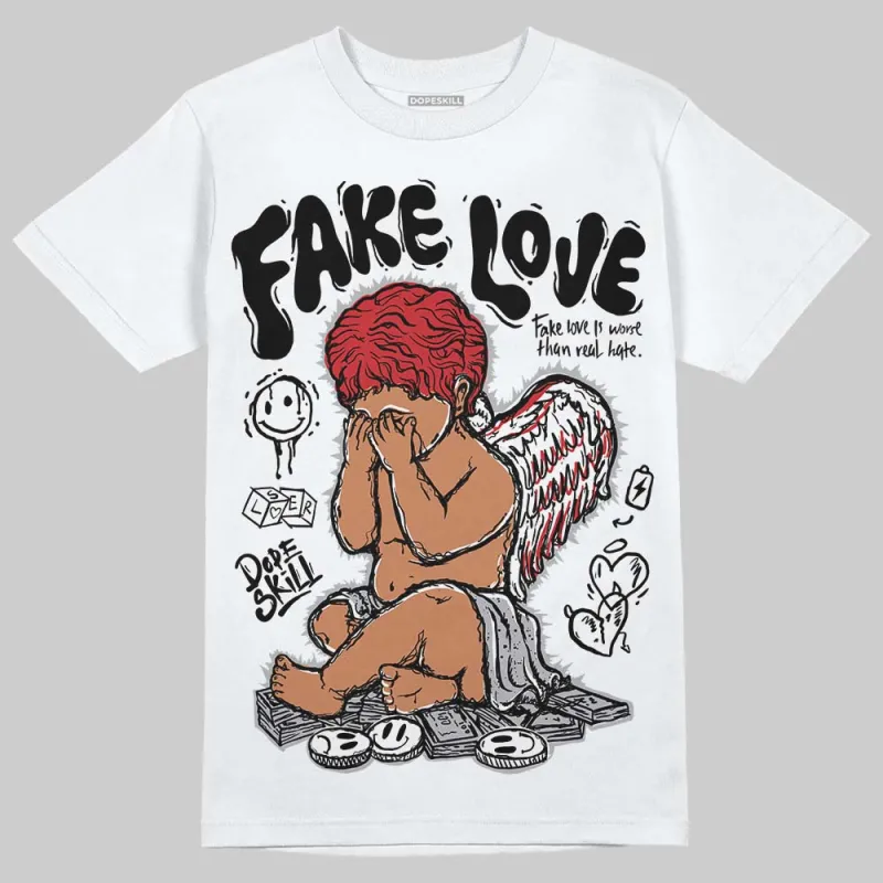 White Cement 4s DopeSkill T-Shirt False Love Graphic sold by DopeSkill