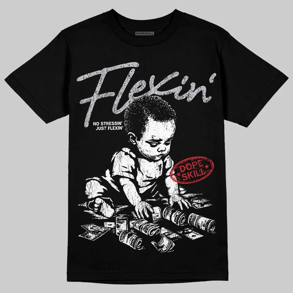 White Cement 4s DopeSkill T-Shirt Flexin' Graphic sold by DopeSkill product image thumbnail 2