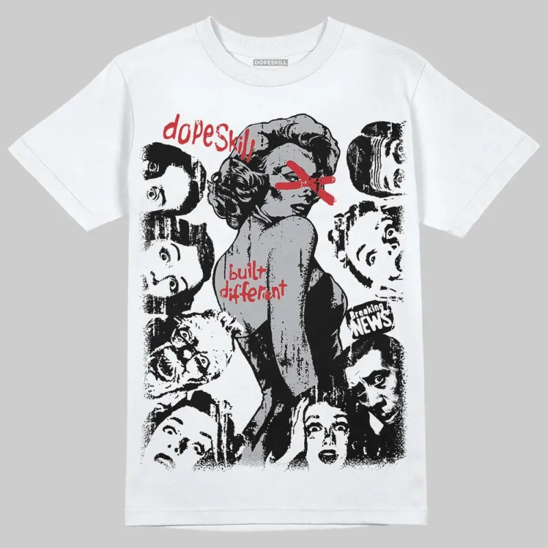 White Cement 4s DopeSkill T-Shirt Built Different Graphic sold by DopeSkill