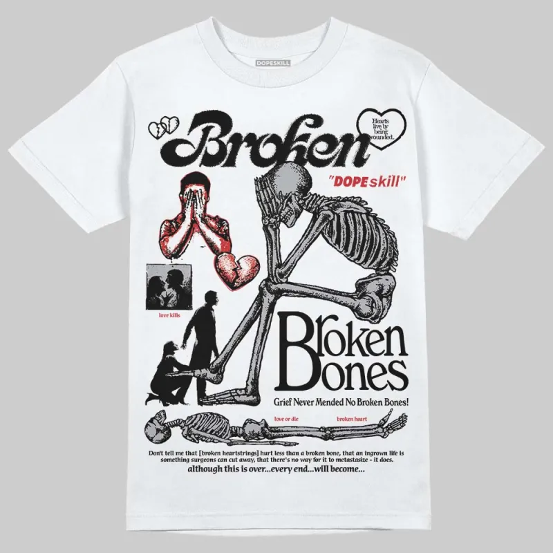 White Cement 4s DopeSkill T-Shirt Broken Bones Graphic sold by DopeSkill
