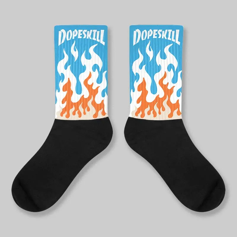 UNC Reimagined 1s DopeSkill Sublimated Sock FIRE Graphic sold by DopeSkill