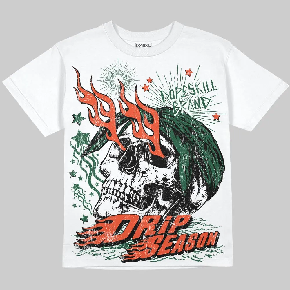 Dunk Team Dark Green Orange DopeSkill Oversize Print T-Shirt Drip Season Graphic sold by DopeSkill