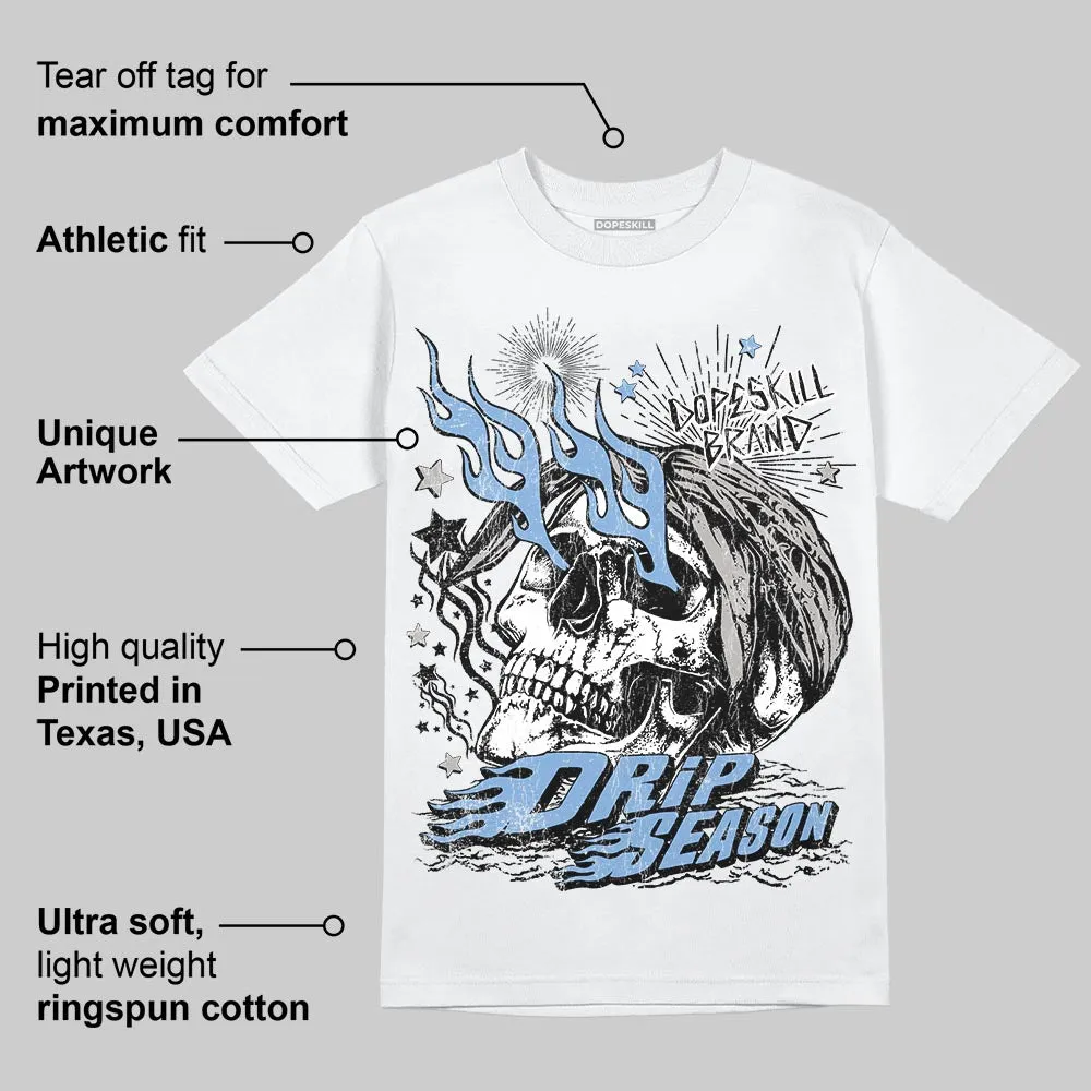 University Blue 5s DopeSkill T-Shirt Drip Season Graphic sold by DopeSkill product image thumbnail 3