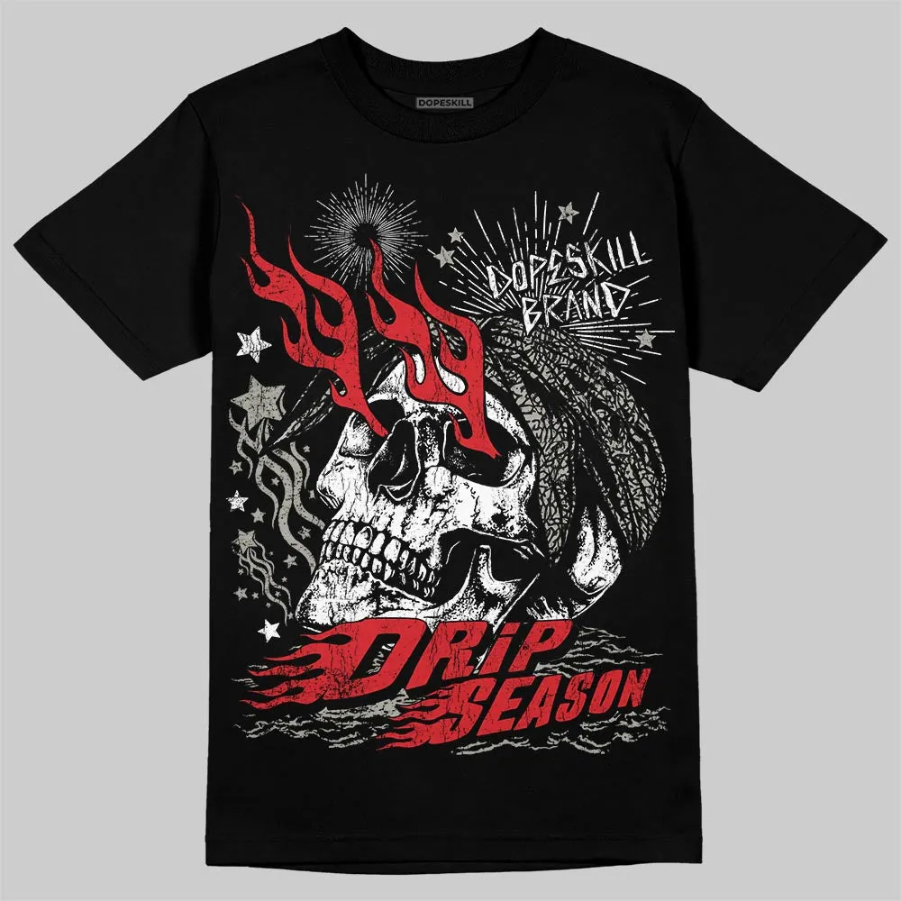 Fire Red 3s DopeSkill T-Shirt Drip Season Graphic sold by DopeSkill product image thumbnail 2