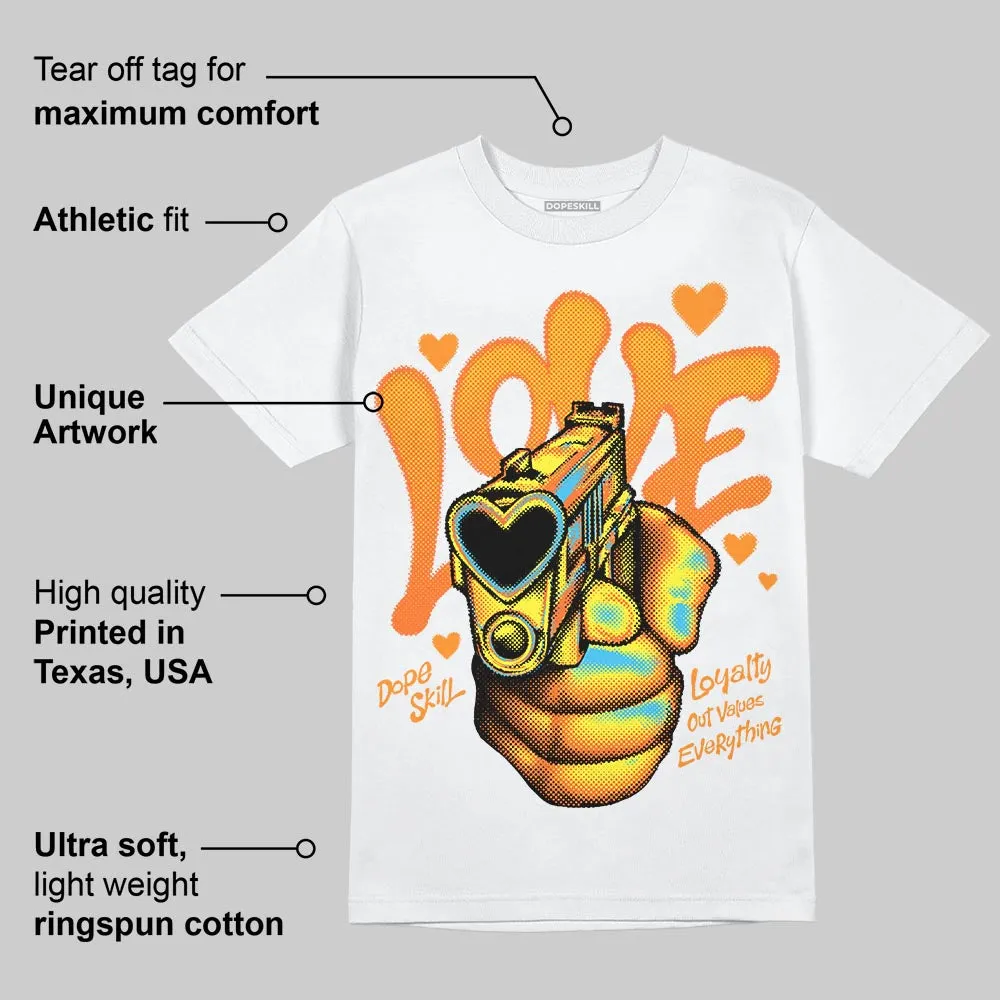 Orange Black White DopeSkill T-Shirt Love Shot Graphic sold by DopeSkill product image thumbnail 4