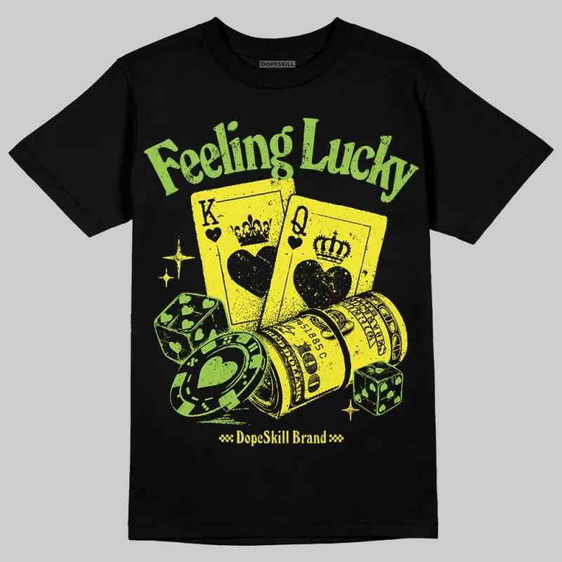 Neon Green Collection DopeSkill T-Shirt Feeling Lucky Graphic sold by DopeSkill