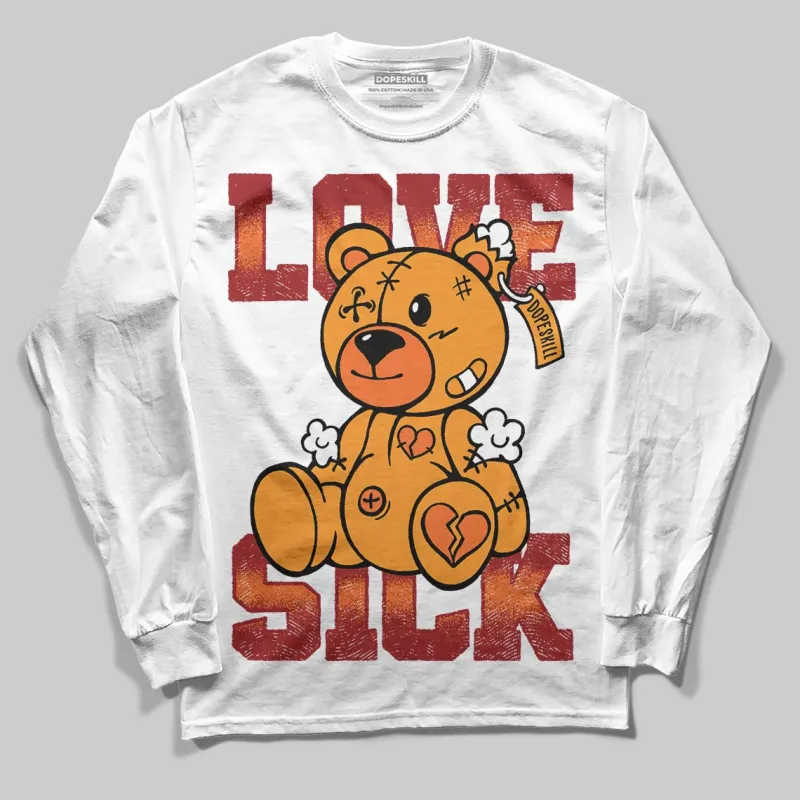 Orange Black White DopeSkill Long Sleeve T-Shirt Love Sick Graphic sold by DopeSkill