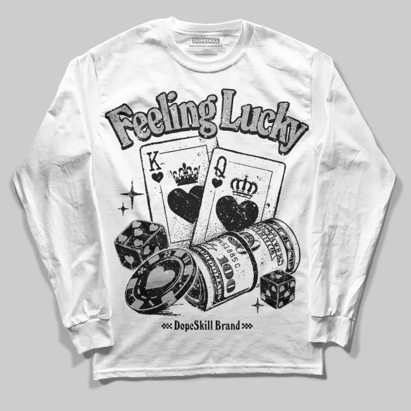 White Cement 4s DopeSkill Long Sleeve T-Shirt Feeling Lucky Graphic sold by DopeSkill