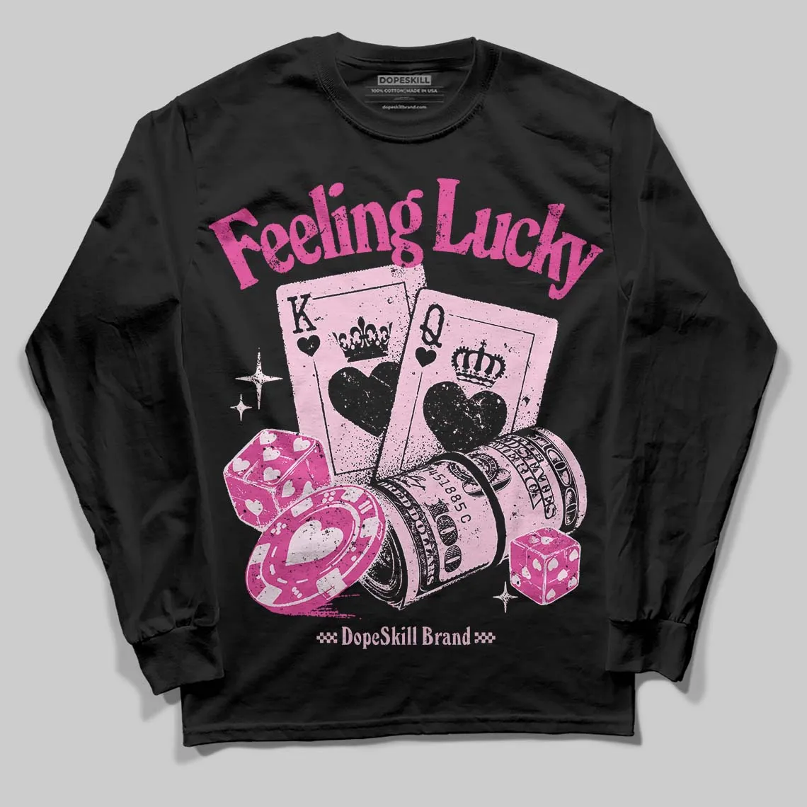 Triple Pink Dunk DopeSkill Long Sleeve T-Shirt Feeling Lucky Graphic sold by DopeSkill product image thumbnail 2