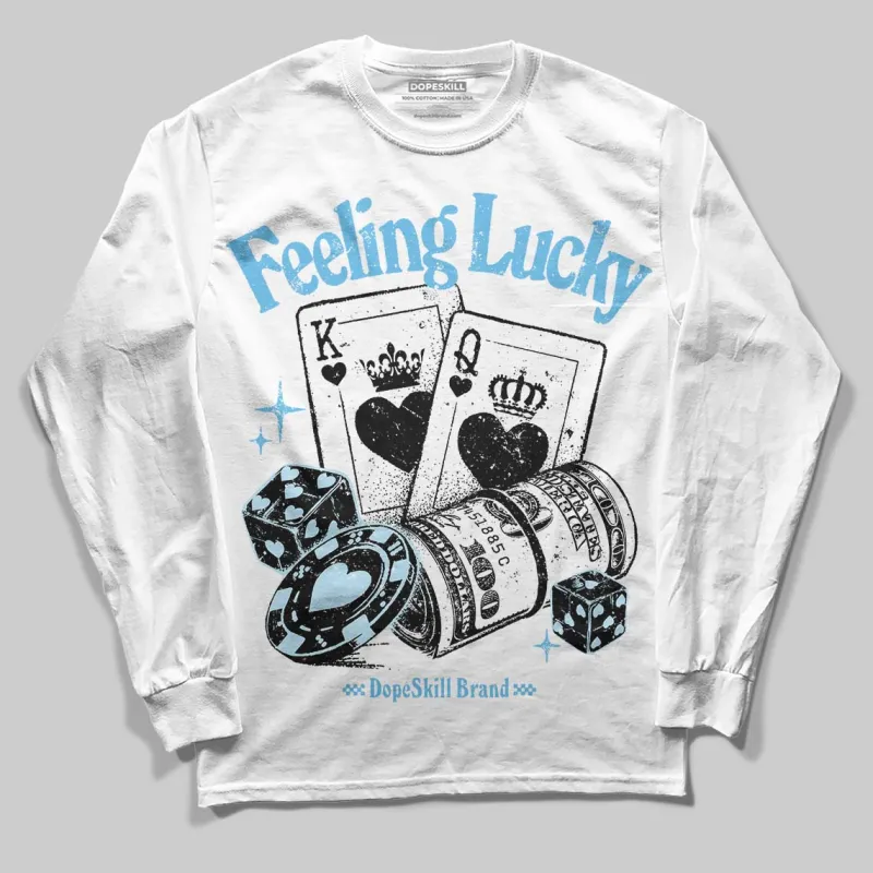 Legend Blue 11s DopeSkill Long Sleeve T-Shirt Feeling Lucky Graphic sold by DopeSkill