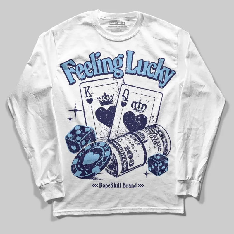 University Blue Collection DopeSkill Long Sleeve T-Shirt Feeling Lucky Graphic sold by DopeSkill