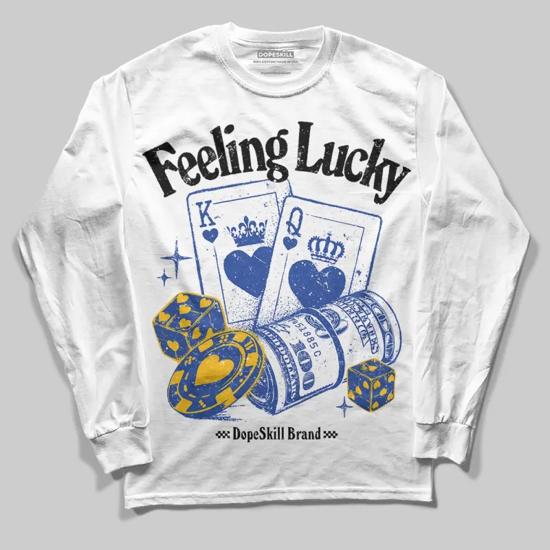 Royal Blue Collection DopeSkill Long Sleeve T-Shirt Feeling Lucky Graphic sold by DopeSkill