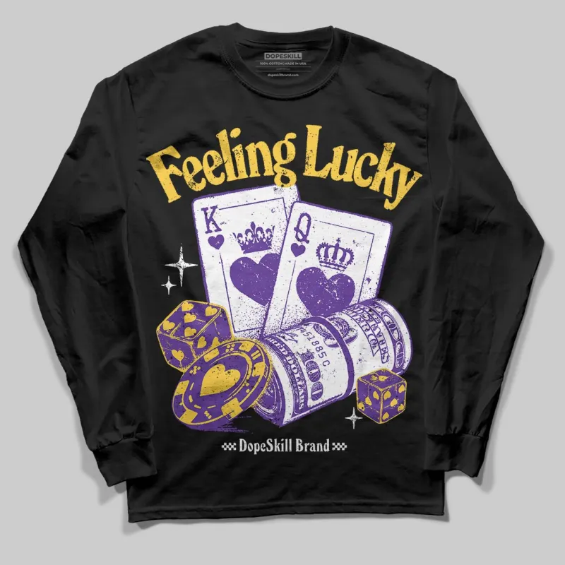PURPLE Collection DopeSkill Long Sleeve T-Shirt Feeling Lucky Graphic sold by DopeSkill