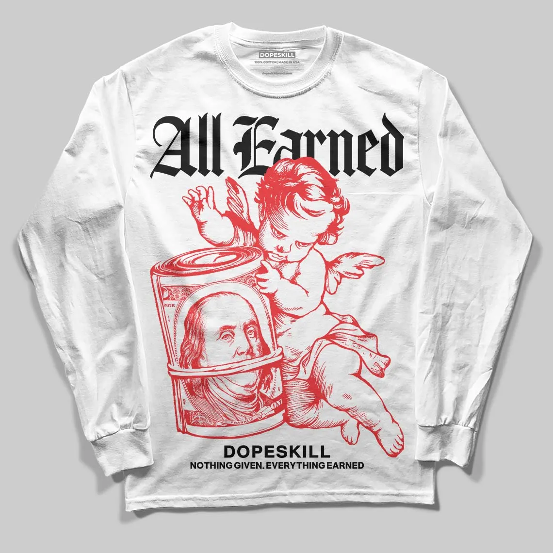 Red Collection DopeSkill Long Sleeve T-Shirt All Earned Graphic sold by DopeSkill product image thumbnail 2