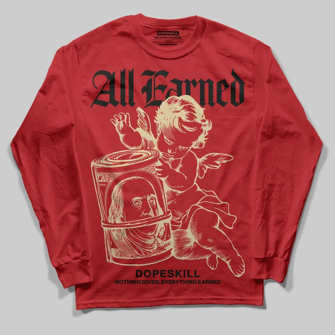 Red Collection DopeSkill Long Sleeve T-Shirt All Earned Graphic sold by DopeSkill product image thumbnail 3