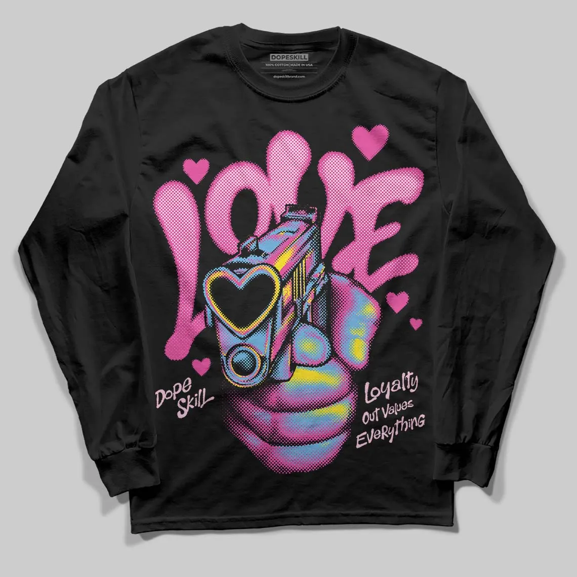 Triple Pink Dunk DopeSkill Long Sleeve T-Shirt Love Shot Graphic sold by DopeSkill product image thumbnail 2