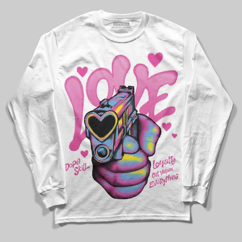 Triple Pink Dunk DopeSkill Long Sleeve T-Shirt Love Shot Graphic sold by DopeSkill