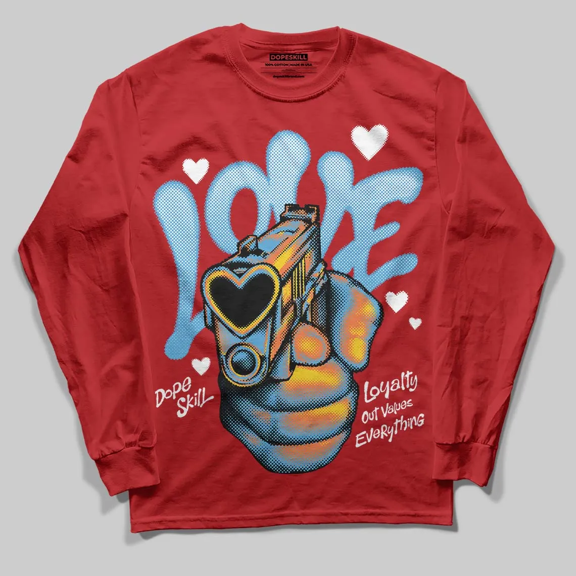 Cherry 11s DopeSkill Long Sleeve T-Shirt Love Shot Graphic sold by DopeSkill product image thumbnail 3