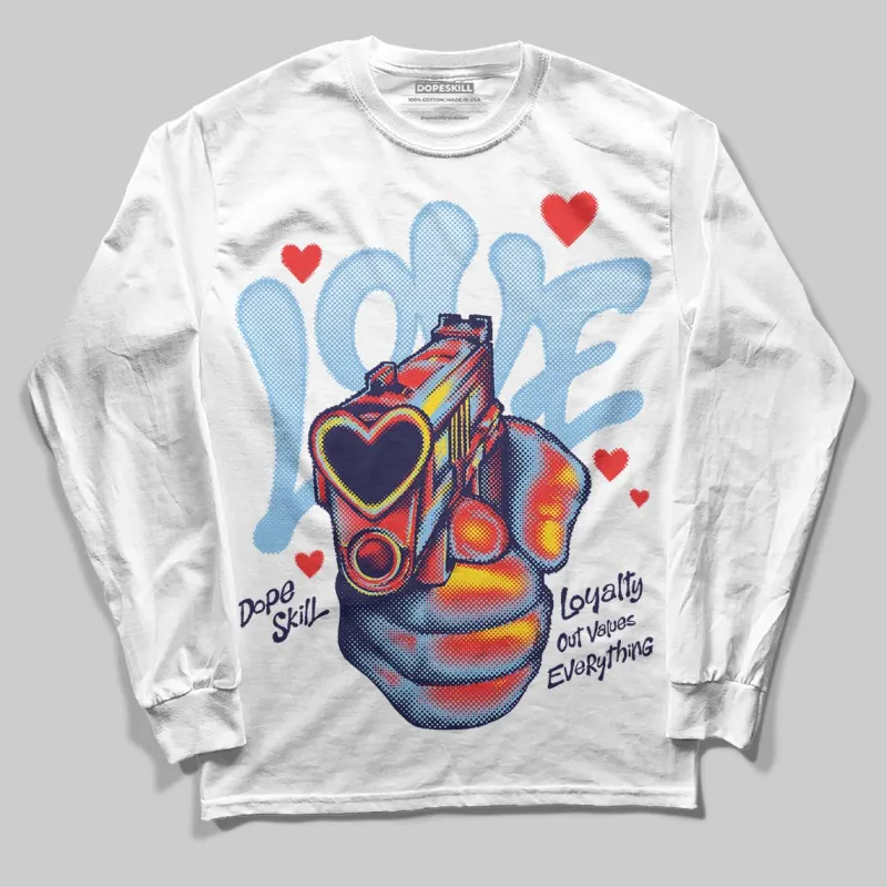 University Blue Collection DopeSkill Long Sleeve T-Shirt Love Shot Graphic sold by DopeSkill