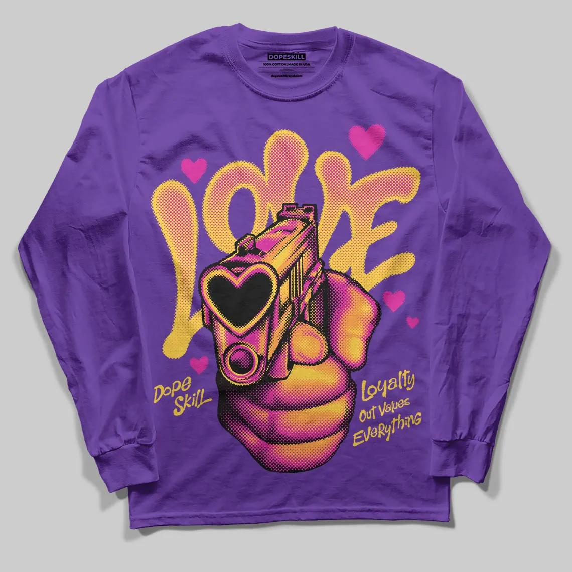 PURPLE Collection DopeSkill Long Sleeve T-Shirt Love Shot Graphic sold by DopeSkill product image thumbnail 3