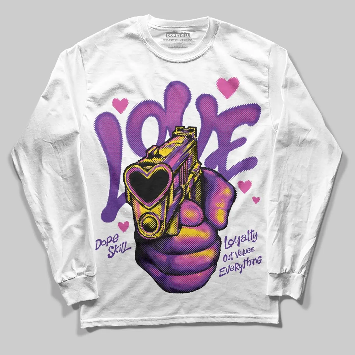 PURPLE Collection DopeSkill Long Sleeve T-Shirt Love Shot Graphic sold by DopeSkill product image thumbnail 2