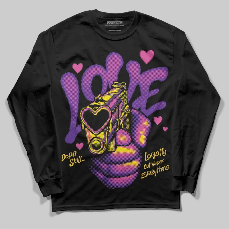 PURPLE Collection DopeSkill Long Sleeve T-Shirt Love Shot Graphic sold by DopeSkill