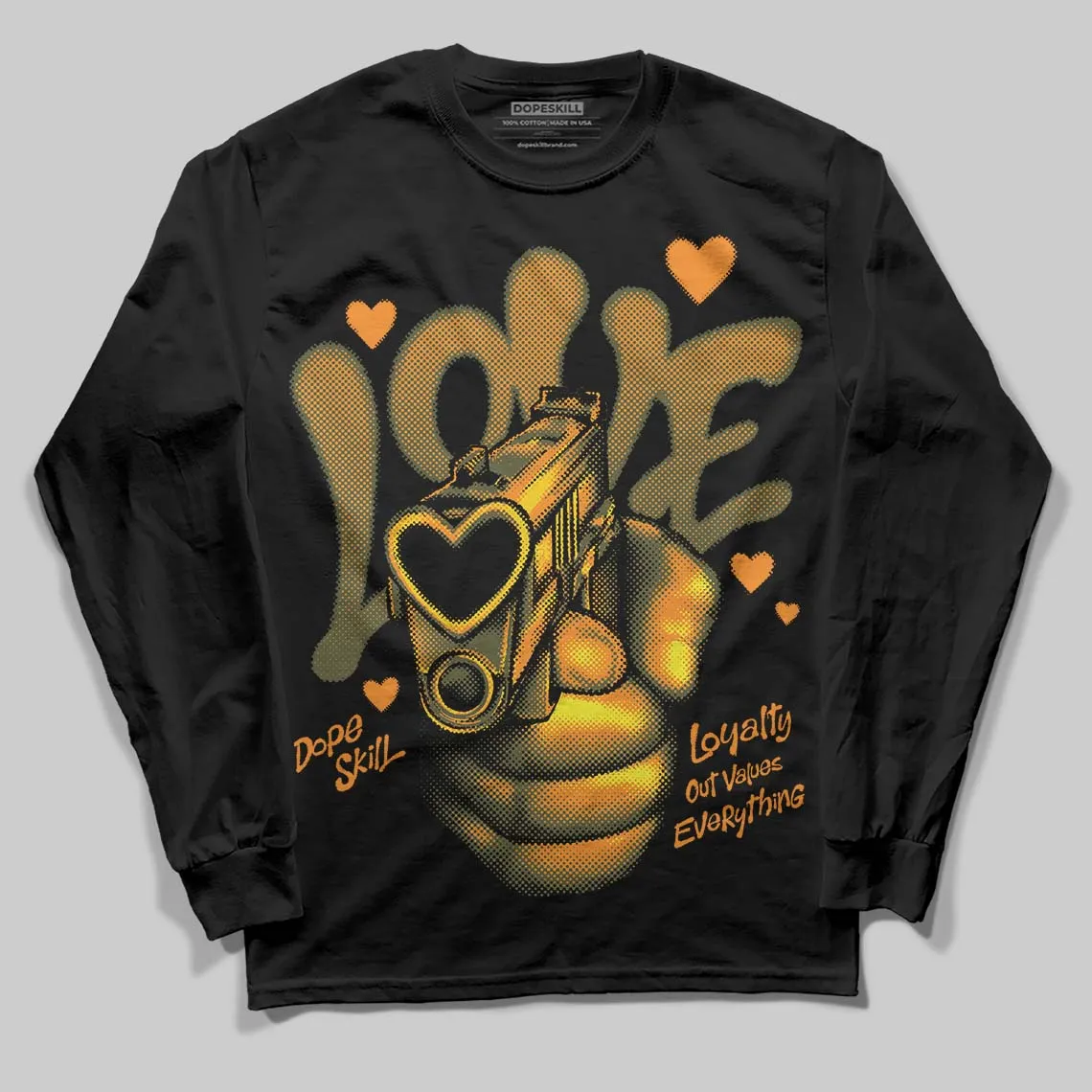 Olive Collection DopeSkill Long Sleeve T-Shirt Love Shot Graphic sold by DopeSkill product image thumbnail 2