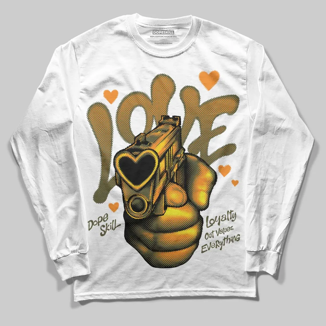 Olive Collection DopeSkill Long Sleeve T-Shirt Love Shot Graphic sold by DopeSkill