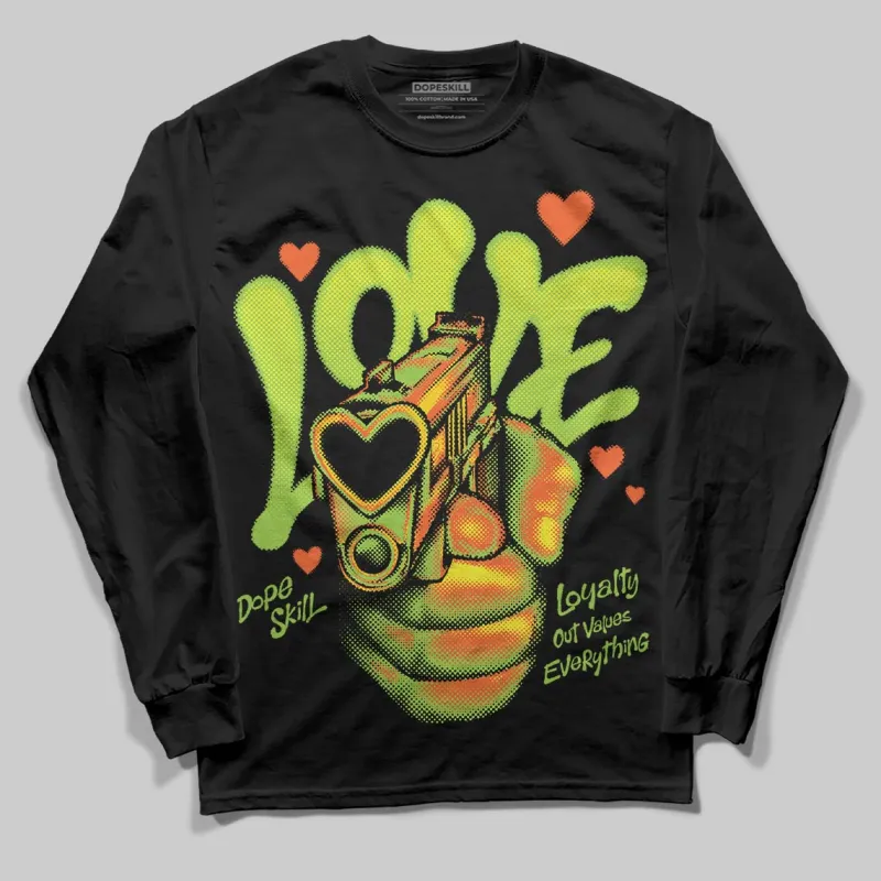 Neon Green Collection DopeSkill Long Sleeve T-Shirt Love Shot Graphic sold by DopeSkill