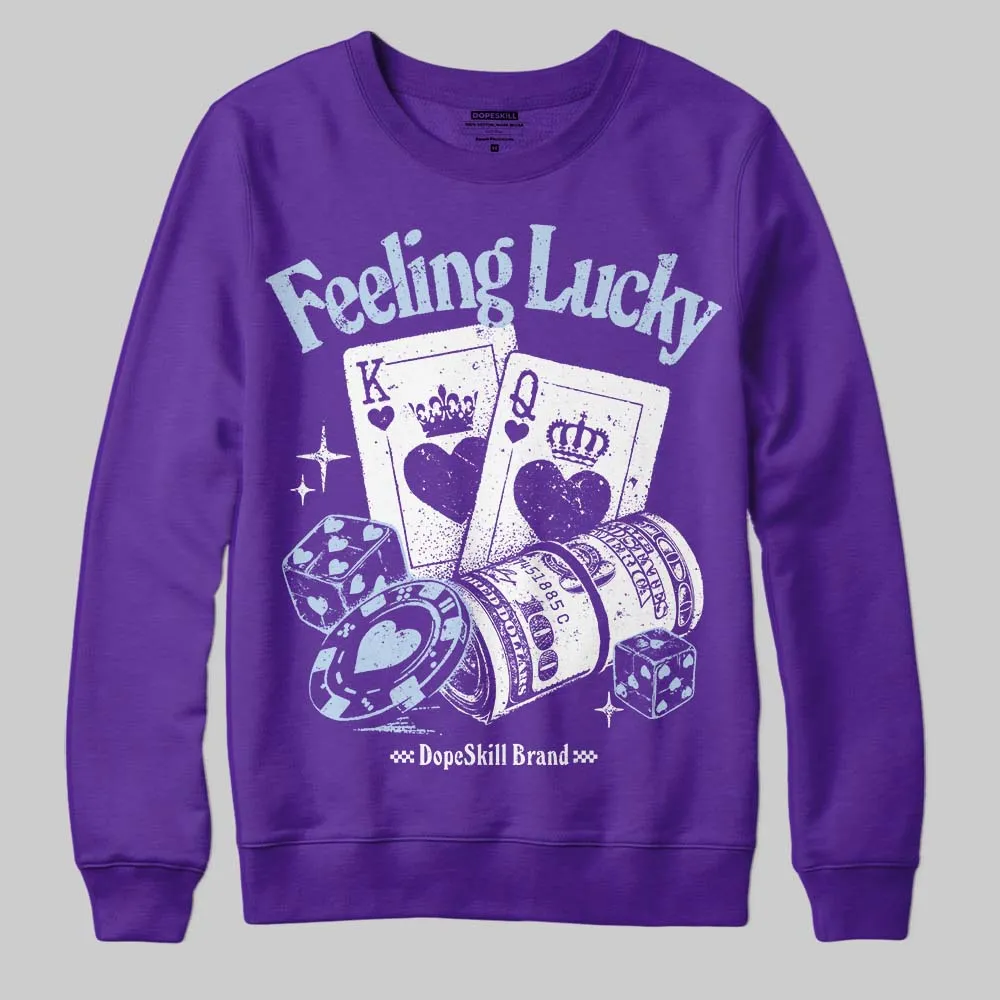Grape 5s DopeSkill Sweatshirt Feeling Lucky Graphic sold by DopeSkill product image thumbnail 3