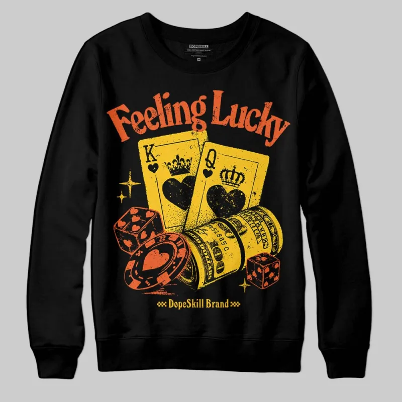 Yellow Collection DopeSkill Sweatshirt Feeling Lucky Graphic sold by DopeSkill