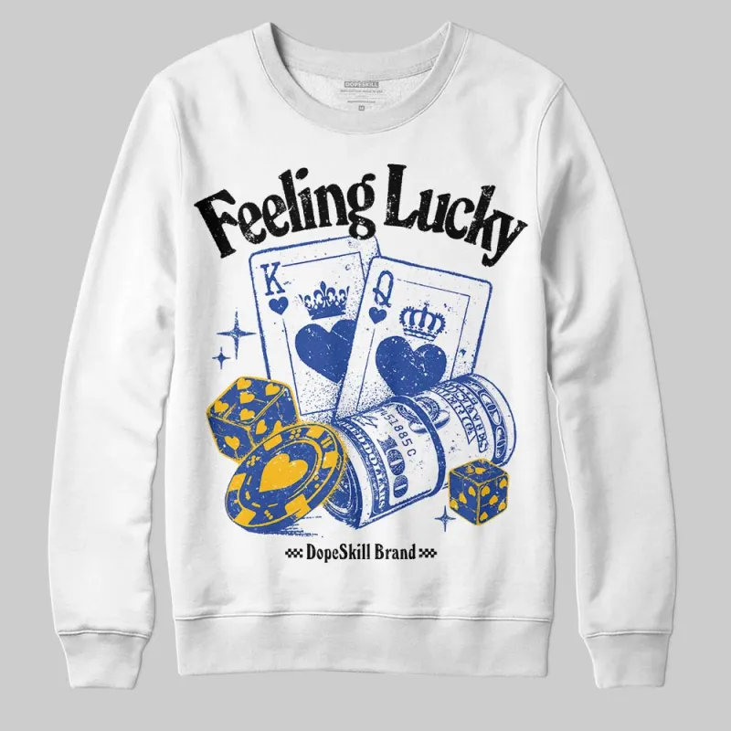 Royal Blue Collection DopeSkill Sweatshirt Feeling Lucky Graphic sold by DopeSkill