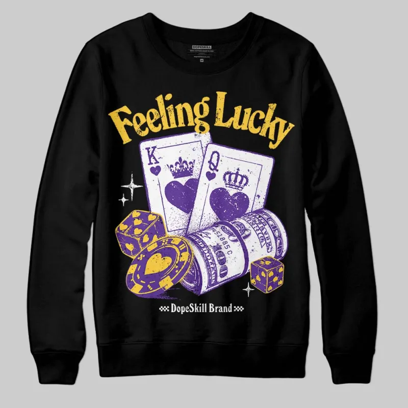 PURPLE Collection DopeSkill Sweatshirt Feeling Lucky Graphic sold by DopeSkill