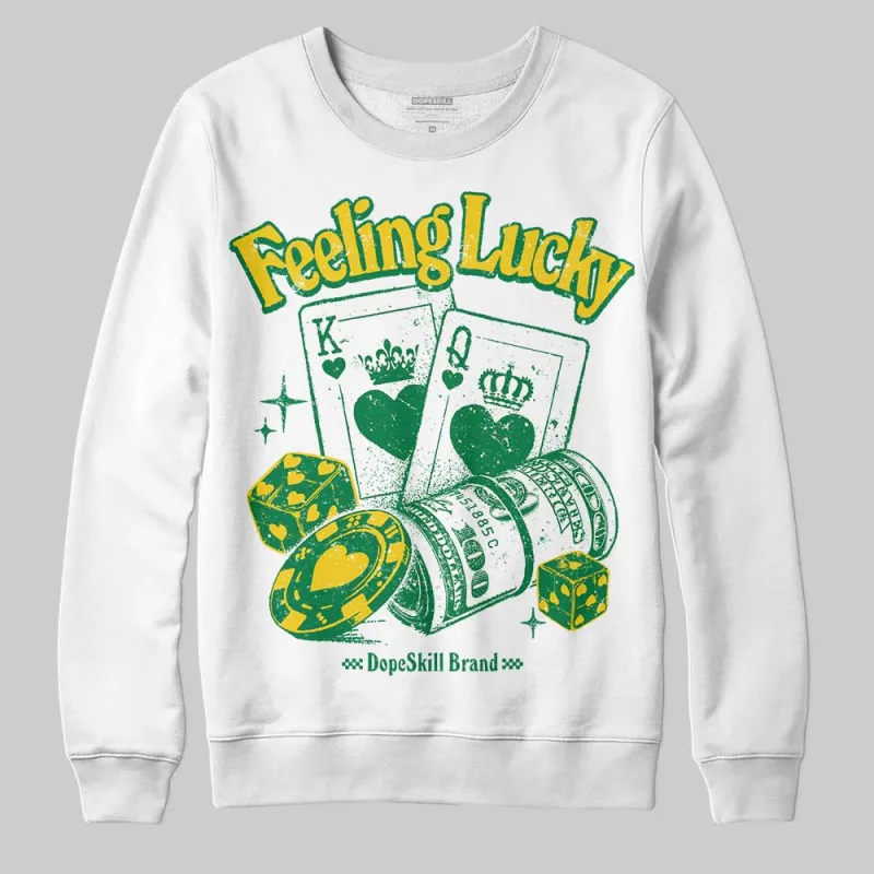 Green Collection DopeSkill Sweatshirt Feeling Lucky Graphic sold by DopeSkill