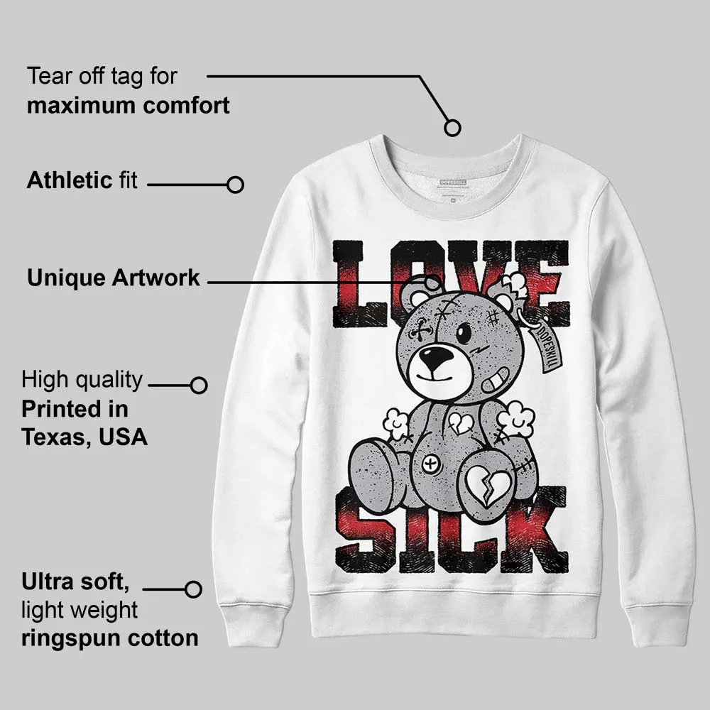 White Cement 4s DopeSkill Sweatshirt Love Sick Graphic sold by DopeSkill product image thumbnail 3