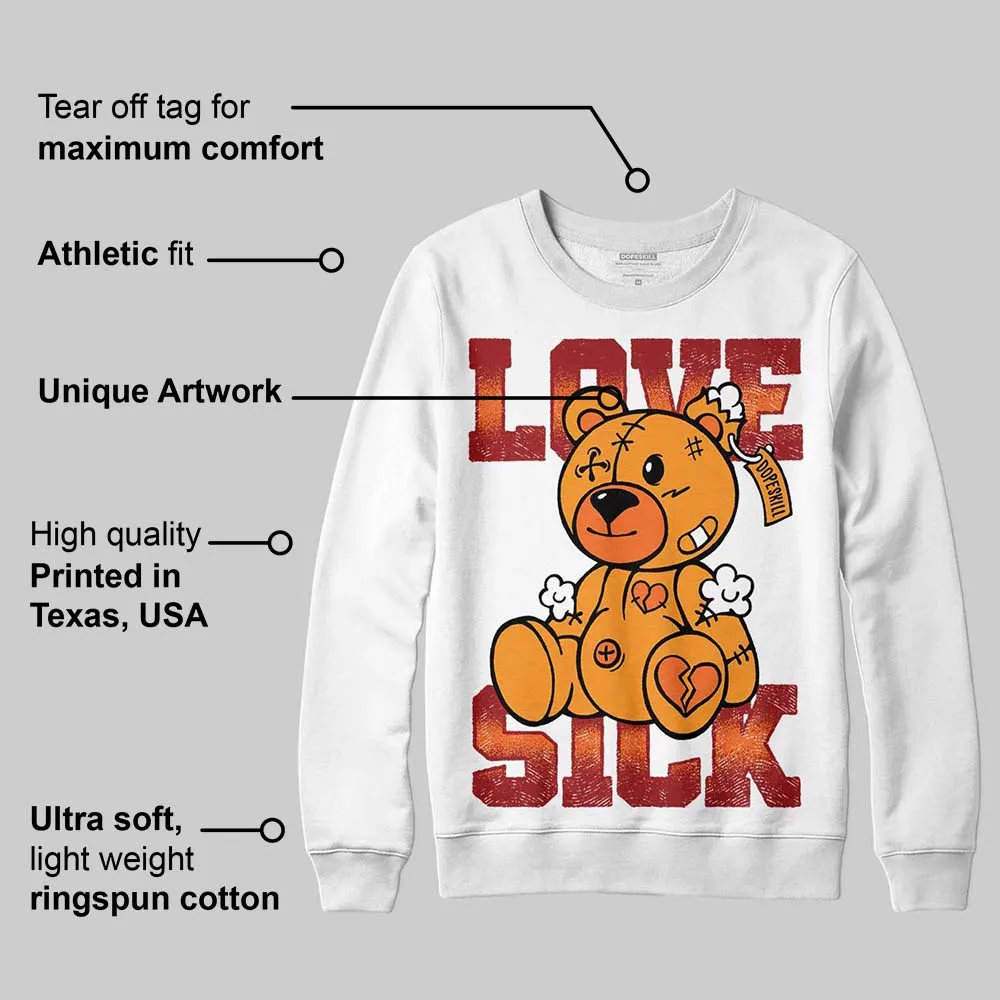 Orange Black White DopeSkill Sweatshirt Love Sick Graphic sold by DopeSkill product image thumbnail 3