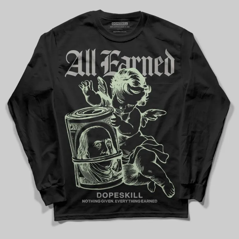 Seafoam 4s 2025 DopeSkill Long Sleeve T-Shirt All Earned Graphic sold by DopeSkill