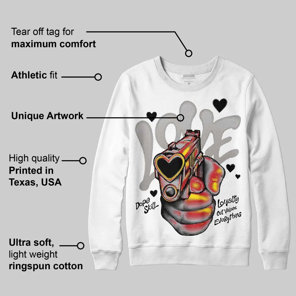 White Cement 4s DopeSkill Sweatshirt Love Shot Graphic sold by DopeSkill product image thumbnail 3