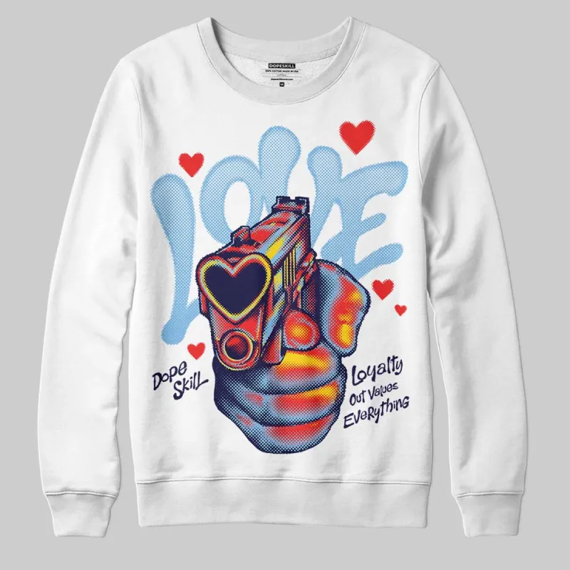 University Blue Collection DopeSkill Sweatshirt Love Shot Graphic sold by DopeSkill