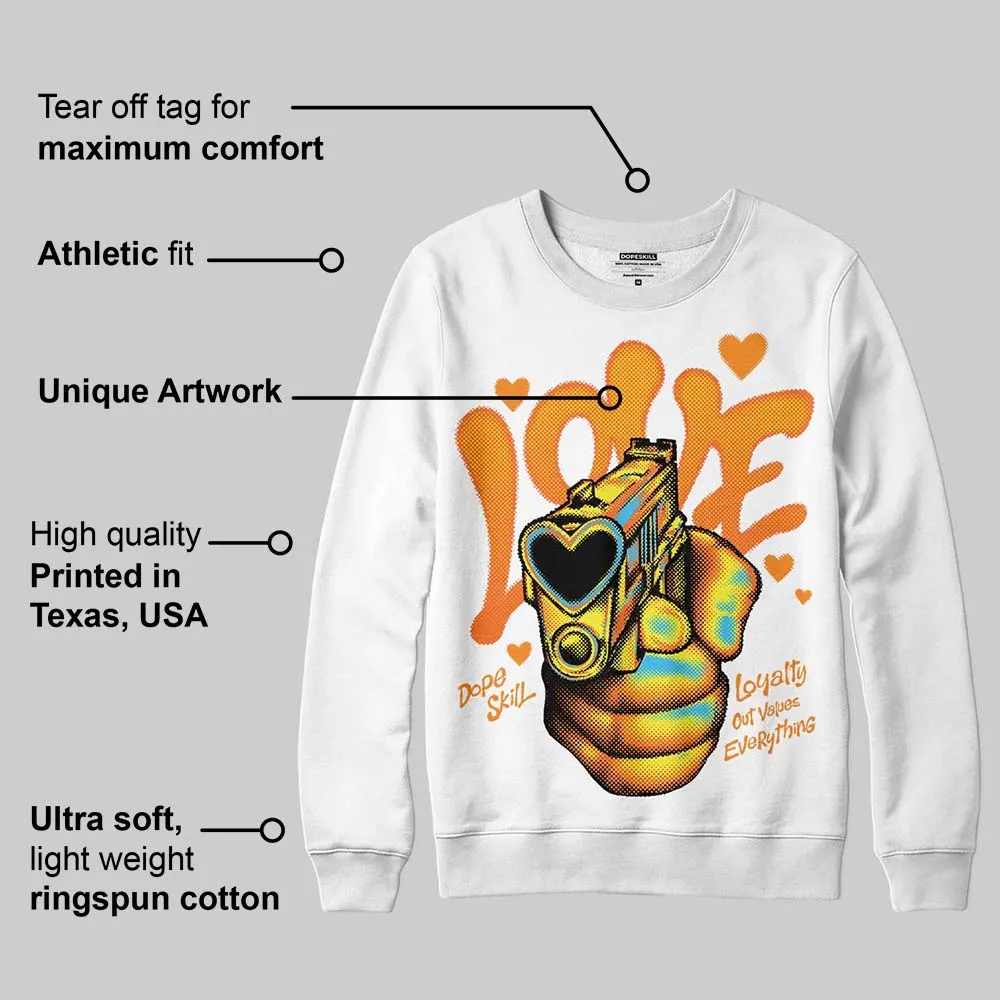Orange Black White DopeSkill Sweatshirt Love Shot Graphic sold by DopeSkill product image thumbnail 3