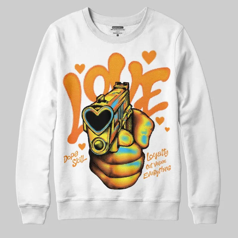 Orange Black White DopeSkill Sweatshirt Love Shot Graphic sold by DopeSkill