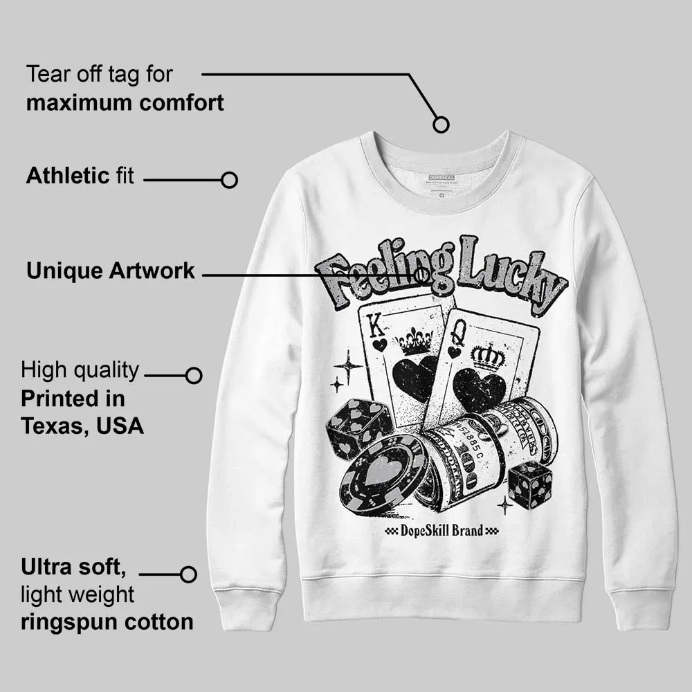 White Cement 4s DopeSkill Sweatshirt Feeling Lucky Graphic sold by DopeSkill product image thumbnail 3