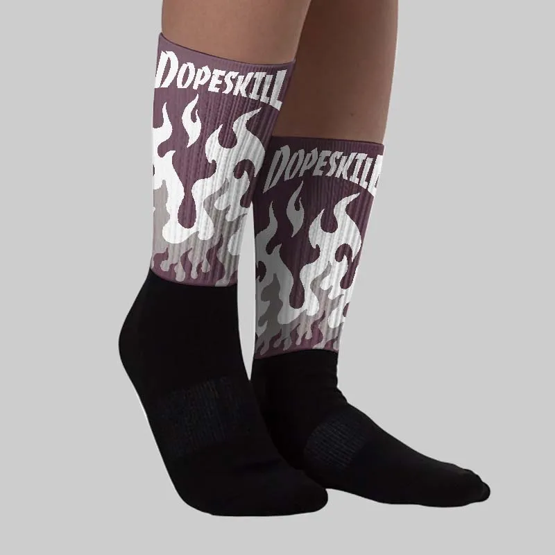 A Ma Maniere x "Violet Ore" 5s DopeSkill Sublimated Sock FIRE Graphic sold by DopeSkill product image thumbnail 2