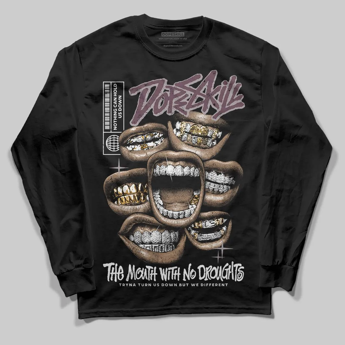 A Ma Maniere x "Violet Ore" 5s DopeSkill Long Sleeve T-Shirt The Mouth With No Droughts Graphic sold by DopeSkill product image thumbnail 2