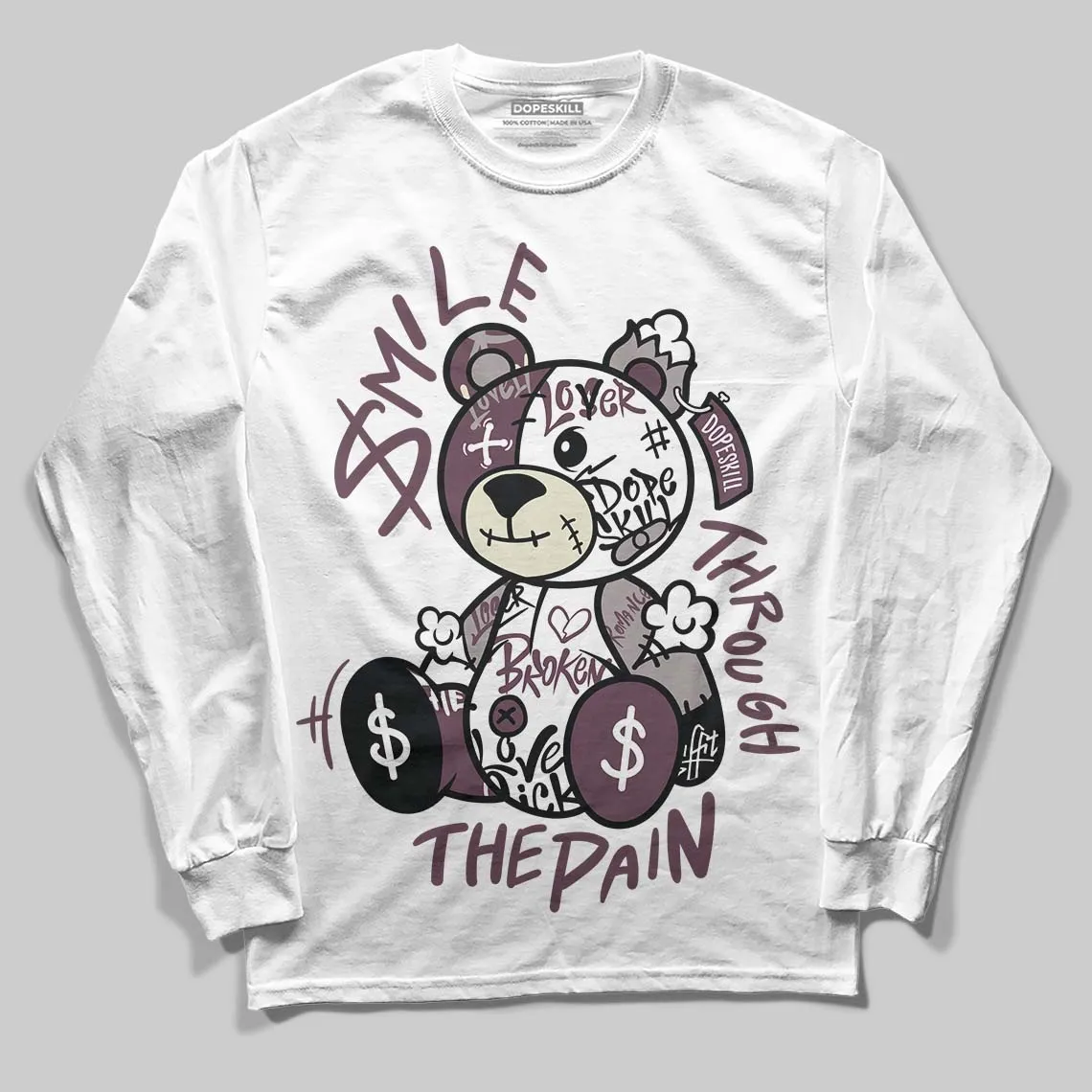 A Ma Maniere x "Violet Ore" 5s DopeSkill Long Sleeve T-Shirt Smile Through The Pain Graphic sold by DopeSkill