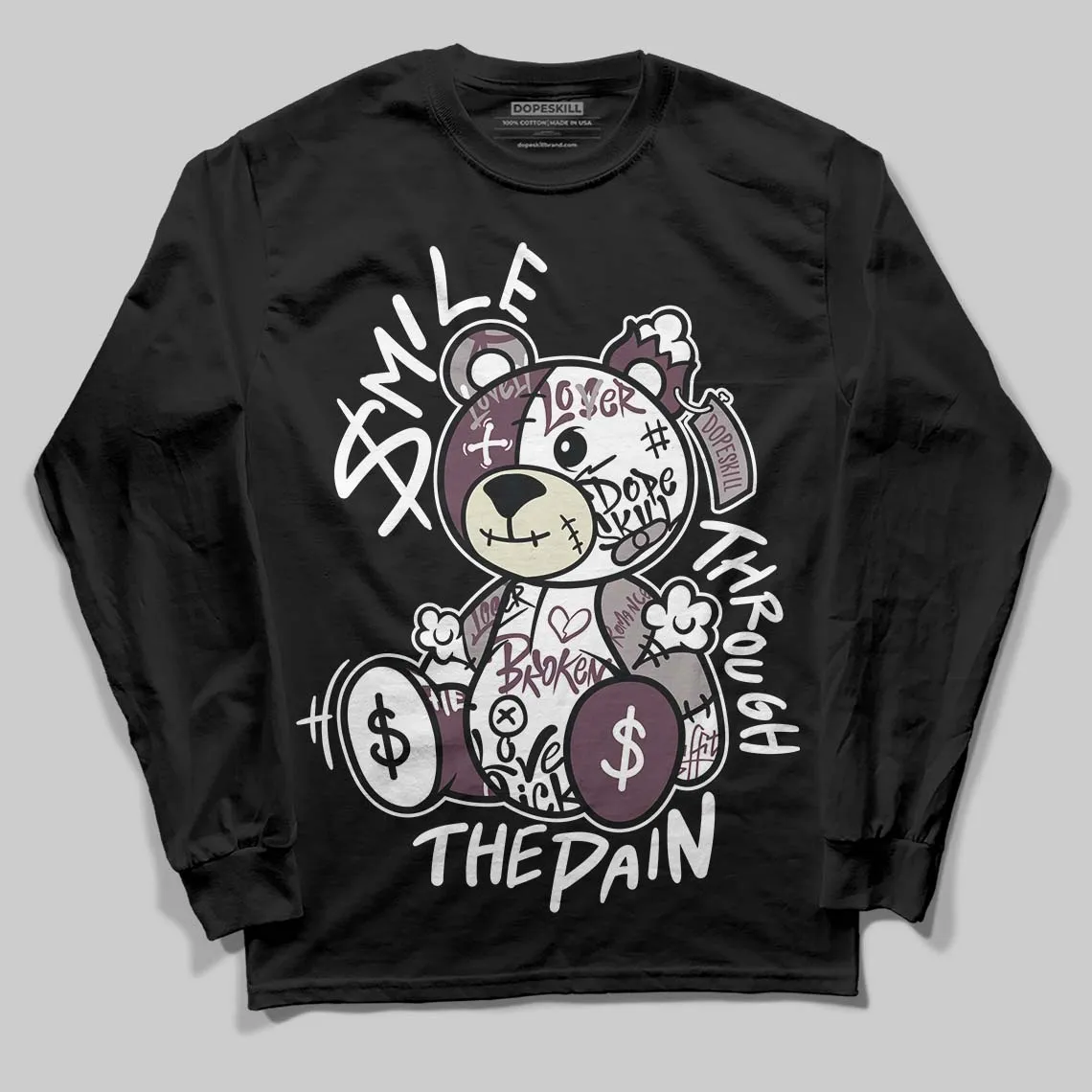 A Ma Maniere x "Violet Ore" 5s DopeSkill Long Sleeve T-Shirt Smile Through The Pain Graphic sold by DopeSkill product image thumbnail 2